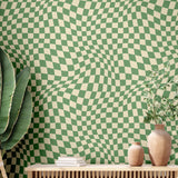 Dunzoom 15.75''x118'' Checkered Peel and Stick Wallpaper Aesthetic Removable Contact Paper Preppy Wallpaper Decorative Checkerbo