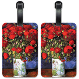 Van Gogh: Poppies Luggage ID Tags Suitcase Identification Cards Set of 2