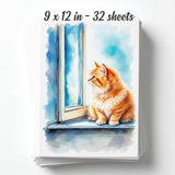 32 Sheets Watercolor Paper Pad - 9x12 - Water Color Paper 140lb/300gsm - 100% Cotton Pulp - Art Supplies for Kids & Adults - for