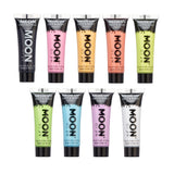 Moon Glow - Pastel Neon Blacklight UV Face & Body Paint - 0.42oz Set of 9