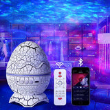 Dinosaur Egg Galaxy Star Projector Starry Light with Wireless Music Player, Night Light with White Noise, Nebula,Timer & Remote