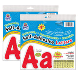 Pacon SelfAdhesive Letters, Red, Cheery Font, 4, 154 Per Pack, 2 Packs