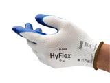 Ansell HyFlex 11-900 Nylon Glove, Blue Nitrile Coating, Knit Wrist Cuff, Large, Size 9 (Pack of 12)