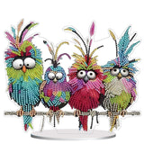Diamond Painting Kits for Adults Beginners, 5D Full Drill Birds Crystal Art Desktop Ornament, DIY Single Sided Home Office Desk
