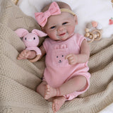 Aori Realistic Reborn Baby Dolls - Weighted Lifelike Newborn Baby Girl with Flexible Limbs, Cute Soft Body Reborn Doll Set with