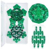 Magnetic Fidget Sphere Magnets Balls - Crystal Green Holographic Glitter - Magnet Fidgets Toy - 12 Piece Set - Creativity Beyond