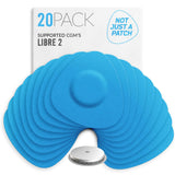 Not Just A Patch Freestyle Libre 2 Sensor Covers (20 Pack) Lingo CGM Patches for Freestyle Libre 2 - Water Resistant & Durable f