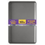 Wilton Silver Non Stick Large Baking Sheet, Cookie and Roasting Pan for Sheet Pan Meals, Made without PFAS, Even Heating, 17.25