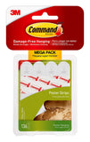 Command Poster Strips, Damage Free Hanging Poster Hangers, No Tools Wall Hanging Strips for Posters, 136 White Command Adhesive