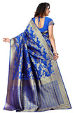 Sugathari Womens Banarasi Saree Pure Kanjivaram Silk Saree Soft New Ladies 2023 Design Wear Sarees Latest Cotton Party Sari Collections With Blouse Piece For Wedding Sadi (Sam Pari-37 Royle Blue)