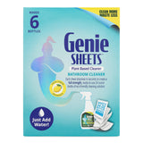 Genie Sheets Bathroom Cleaner | Concentrate Makes 6 24oz Refills | ProfessionalStrength | Just Add Water | Sustainable EcoFrie