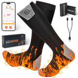 ChieAdt Heated Socks for Men Women with APP Control,8000mAh Battery Rechargeable Up to 13H Electric Socks 4 Heating Level Washab