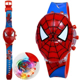 Lionmati Super Hero Watch For Kids 3D Led Glowing Light With Music Tune And Protective Superhero Face Cover Birthday Gift Childr