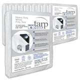 Kotap 10 x 10 Ft. Heavy-Duty Protection/Coverage Tarp, Superior Weave for Greater Longevity 8-mil, Multi-Use, Waterproof, White,