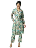 Libas Womens Printed Silk Blend Co-Ord Set For Women