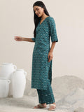 Libas Women'S Cotton Kurta Set (400353 Teal M