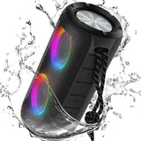 BUGANI Luster Bluetooth Speakers, Portable Wireless Stereo Speaker with Colorful Lights, Loud Sound, Bluetooth 5.3, 24H Playtime