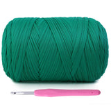 800G (228Yds) Tshirt Yarn for Crochet - T Shirt Yarn for Crocheting with Beginner Crochet Bags/Baskets/Coasters/DIY, High Elasti