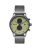 Mvmt Voyager Qtz Multifunction Green Round Dial Men'S Watch|Ionic Plated Gunmetal Steel Material|Gunmetal Color Band - 28000158-