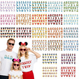 RiVolTa Mouse Alphabet Iron on Transfers - 22 Sheets Cute Cartoon Letters DTF Ready to Press Mice for T Shirts Heat Stickers Pat