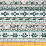 Feelyou Boho Stripes Upholstery Fabric by The Yard, Tribal American Indian Aztec Reupholstery Fabric for Chairs, Ethnic Traditio