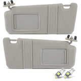 SCITOO Car Sun Visor Assbembly with Mirror Replacement for 2007-2011 for Toyota for Camry Gray Without Sunroof(Left Driver & Rig