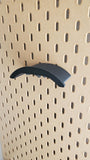 'Just Hanging' Headphone Hanger Holder, Compatible with IKEA SKADIS pegboard (Matte Black)
