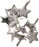 CREATIVE IMPRESSIONS Metal Paper Fasteners 50/Pkg, SilverStars