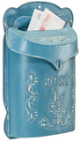 Red Co. 10.5x 15.5Aged Blue Shabby Chic Metal Wall-Mounted Embossed Post Mailbox Decoration