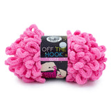 (1 Skein) Lion Brand Yarn Off The Hook Glitz No Needle Bulky Yarn, Bubblegum