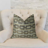 Plutus Brands Plutus Square Link Handmade Throw Pillow, 20 X 30 Queen, White/Gray