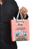 PPJ HAPPY BIRTHDAY (CARNIVAL THEME PARTY) (10 Pcs.) PAPER CARRY BAG, 10 Inch X 8 Inch X 4 Inch RETURN GIFT/HAPPY BIRTHDAY/RETU