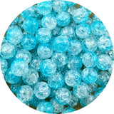 Tingoons 300pcs 8mm Acrylic Crackle Beads Round Crystal Acrylic Craft Beads with Hole for Home Decoration Vase Fillers DIY Craft