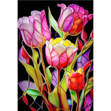 wmpikd Diamond Art Painting Kits for Adults 5d DIY Flower Gem Art Kit for Beginners Round Full Drill Paint with Diamonds Crafts