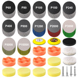 199 Pieces 3 Inch Sanding Disc, GOH DODD Headlight Restoration Kit Hook and Loop Sanding Pads 60 to 10000 Grit Wet Dry Sandpaper