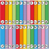 Chivertion 26 Pcs Colorful Alphabet Book Dividers A-Z Wooden Organizer