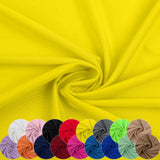 Nylon Spandex Fabric, 80% Nylon, 20% Spandex, Swimwear, Activewear Fabric 4 Way Stretch Sports, Dance, Yoga (Yellow, 2 Yard)