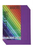 Brustro Elle Erre Coloured Card Stock Craft Paper A4 Size 220 Gsm Viola Colour, Pack Of 9 Sheets. Purple Shade|Ideal For Schools