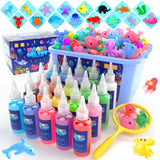 Flooyes Magic Gel Elf Water Toy Kit, Handmade Aqua Water Fairy Gel Kit, Creative Squishy Maker Toy with 13 Magic Gel and 16 Shap