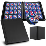 Premium Card Binder 16 Pocket, GEAoffice PU Cover Trading Card binder for 1000+ Cards, Sturdy Card Collection Album, Card Holder