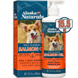 Alaska Naturals Wild Alaskan Salmon Fish Oil Supplement for Dogs Skin and Coat with EPA DHA Omega 3 Fatty Acids Liquid Food Topp