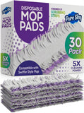 30 Pack Power Mop Refills, Pads for Swiffer PowerMop Upgraded Design with Full Width, Improved Absorbent Layer, 5X Cleaning