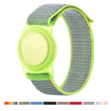 AirTag Bracelet for Kids, Apple Air Tag Protective Cover with Nylon Wristband, Anti Lost GPS Trackers Case Cover Elastic Watch B