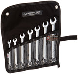 Wright Tool #707 Wrightgrip 7Piece 12Point Combination Wrench Set, Silver