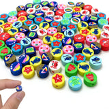 100 pcs Ocean Animal Polymer Clay Beads, VEINARDYL Colorful Mixed Sea Animal Clay Bead, Summer Theme Crabs Shellfish Whales Mari