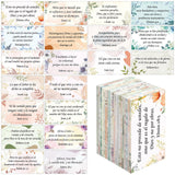 Motiskyy 200 Pcs Spanish Prayer Cards Unique Christian Cards with Inspirational Bible Verses and Mini Scripture Spanish Christia