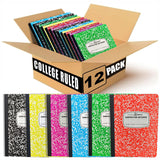 PARTH iMPEX 12 Pack Bulk Composition Notebooks College Ruled, Hard Cover
