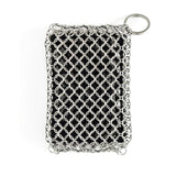 FINEX Stainless Steel Chain Link Scrubber for Cast Iron Skillets, Made USA