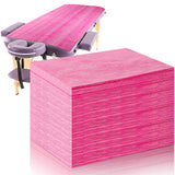 50 Pieces 31 x 70 Inches Disposable Bed Sheets Waterproof Bed Cover Massage Table Sheet Non-woven Fabric for Spa, Beauty Salon,