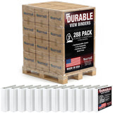 Samsill Durable 3 inch 3 Ring Binder, D Ring Binder, 100% Recycled Chipboard, White, Pallet of 288 Binders in 24 Cartons